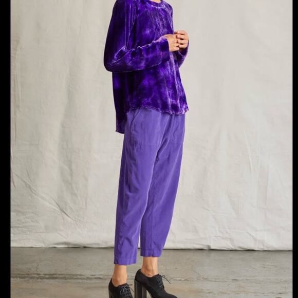 Raquel Allegra Sunday Pant in Royal Purple Corduroy Size 3 or XL - Picture 2 of 13